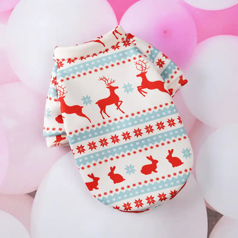 Cartoon Christmas Dog Clothes and Pet Supplies
